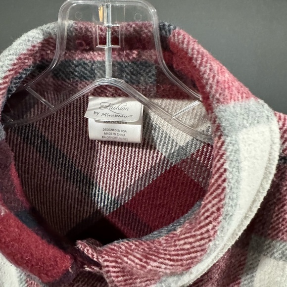 Plaid Women's Jacket in Red and Gray - Picture 4 of 5